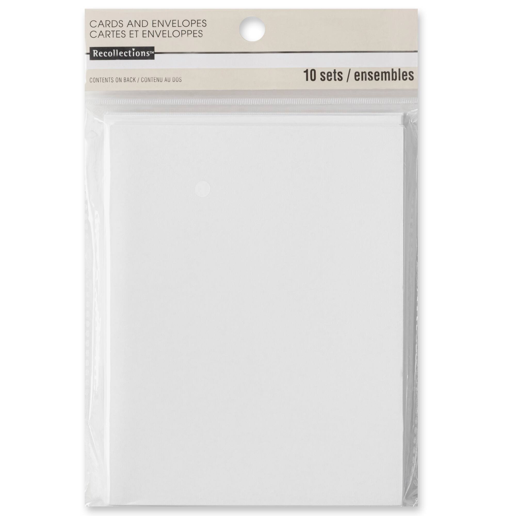 12 Packs: 10 ct. (120 total) White Cards & Envelopes by Recollections